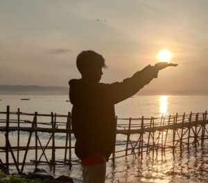 sunrise pantai timur pangandaran.