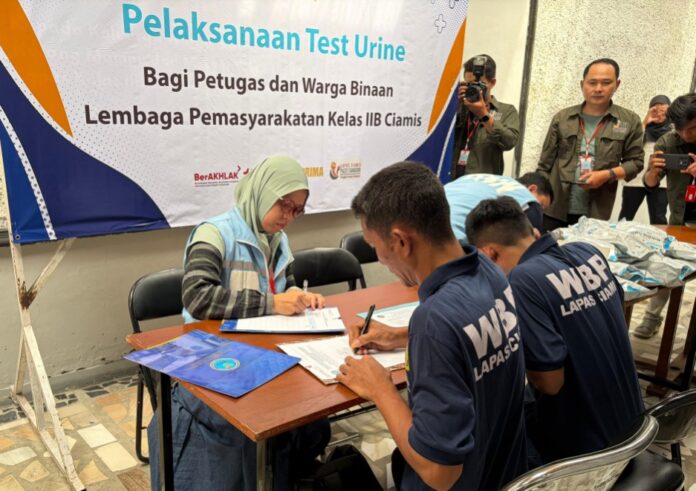 lapas IIB Ciamis tes urine fokusjabar.id