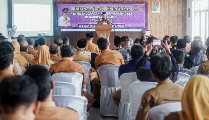 Bupati Ciamis Herdiat Sunarya menilai Kecamatan Sukamantri dan Panumbangan menyimpan potensi besar di sektor pertanian dan perkebunan Ciamis, FOKUSJabar.id