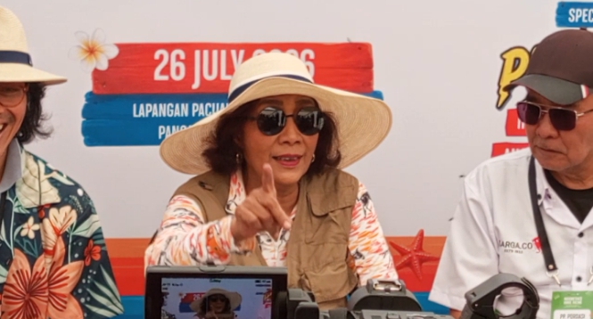Poto; Mantan Menteri Kelautan dan Perikanan RI, Susi Pudjiastuti Pangandaran, FOKUSjabar.id