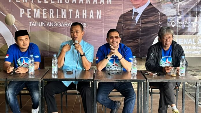 Ketua Badan Pemenangan Pemilu (Bapilu) Partai Demokrat Jawa Barat, H. Jaenal Aripin, menghadiri gerakan Langit Biru Indonesia Asri bentukan DPC Demokrat Ciamis CIAMIS, FOKUSJabar.id