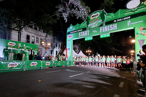 Foto: 7.200 Pelari Ramaikan MILO ACTIV Indonesia Race 2026 Bandung Series. (Arif) BANDUNG, FOKUSJabar.id