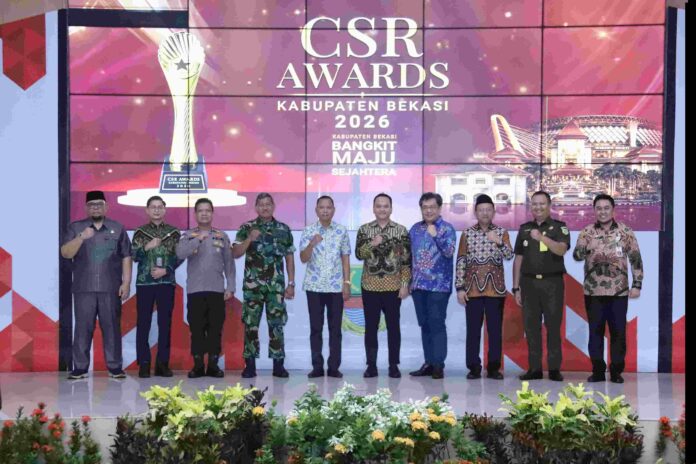 Acara CSR Award Kabupaten Bekasi Tahun 2026 di Gedung Swatantra Wibawa Mukti, Komplek Perkantoran Pemkab Bekasi, Cikarang Pusat, Kamis (2/7/2026). BEKASI, FOKUSJabar.id